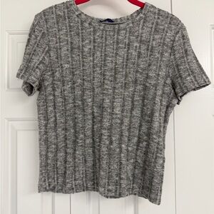 Zara Heather Gray Knit Top